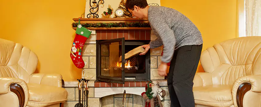 Rusted Metal Fireplace Restoration in Medina, Ohio